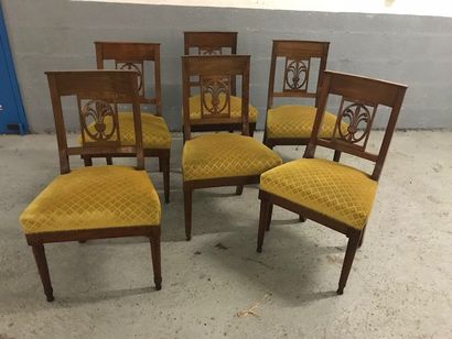 null Suite de 6 chaises.
Style Restauration 
