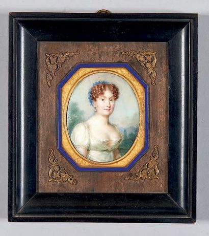 JEAN-URBAIN GUERIN (1761-1836) Portrait de Madame Vestier, née Daht
Signée à droite....