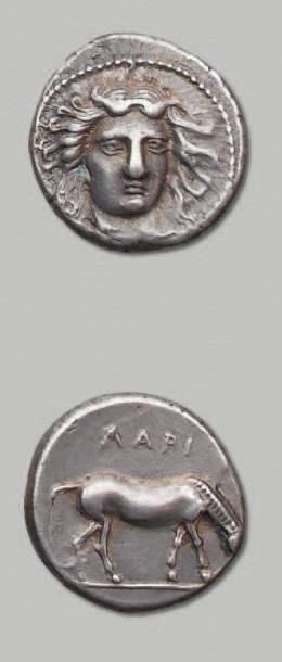 null - THESSALIE : Larissa Drachme (400-350 av. J.-C.). 5,83 g. Tête de nymphe de...