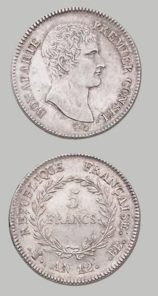 null 5 Francs. Bonaparte Premier Consul. An XII. Strasbourg. (17 765 ex.). G. 577....