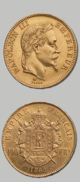 null 100 Francs or. Tête laurée. 1862. Paris (6 650 ex.) G. 1136. Superbe.