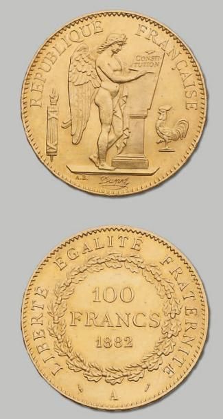 null 100 Francs or. Type Génie. 1882. Paris. G. 1137. Superbe.