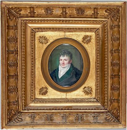 École Française du XIXe siècle Portrait d'homme
Miniature sur ivoire, signée et datée...