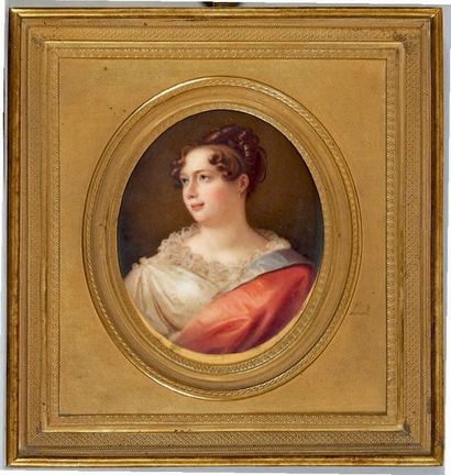 Marie-Victoire JAQUOTOT (1772-1855) Portrait de la baronne Charlotte Smyth, baronne...