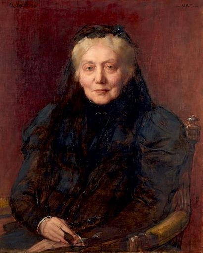 Ernest BORDES (1852-1914) Portrait de Madame Cambon, née Virginie
Larue, 1895
Huile...