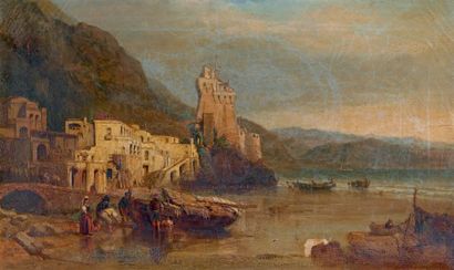 William Clarkson STANFIELD (1793-1867) Village de pêcheurs en Italie
Huile sur toile...