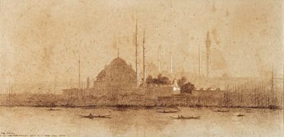 Charles Théodore FRERE (1814-1888) Constantinople vue de la Corne d'Or, 1853
Lavis...