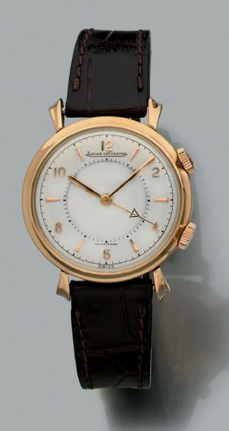 JAEGER LE COULTRE Modèle Memovox vers 1950-1960, n° 119217.
Montre-bracelet alarme...