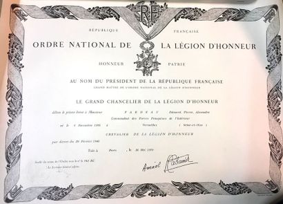 null Souvenirs du commandant Édouard Fardeau,
Résistant, FFI. Médaillé de la Résistance...