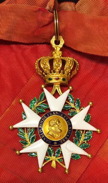 null Légion d'honneur - Restauration, bijou de commandeur en or et émail, les centres...