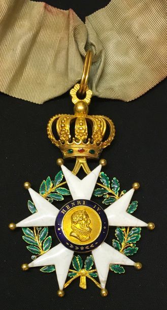 null Légion d'honneur - Monarchie de Juillet, bijou de commandeur en or et émail,...