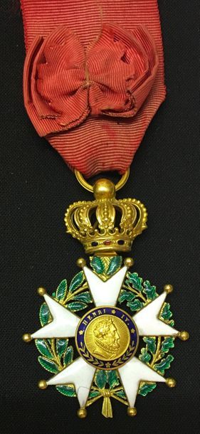 null Légion d'honneur - Monarchie de Juillet, étoile d'officier en or et émail, les...