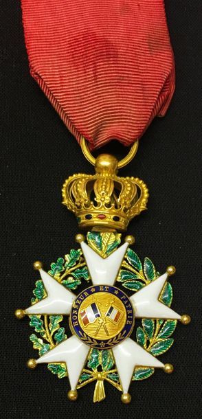 null Légion d'honneur - Monarchie de Juillet, étoile d'officier en or et émail, les...