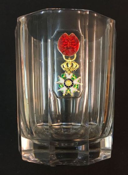 null Légion d'honneur - Monarchie de Juillet, grand verre en cristal, en forme de...