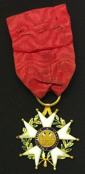 null Légion d'honneur - IIe République, étoile d'officier, petit module en or et...