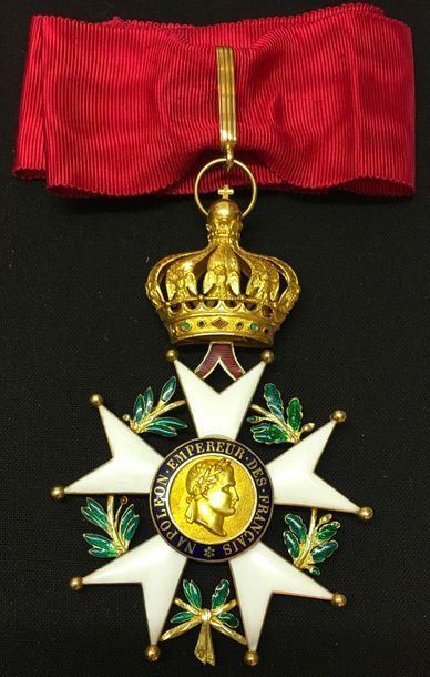 null Légion d'honneur - Second Empire, bijou de commandeur en or et émail, les centres...