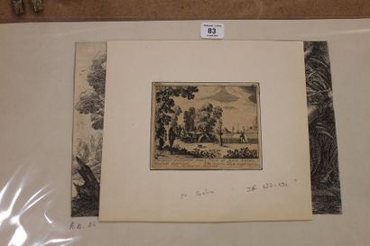 Laurent de LA HYRE Apollon et Coronis, planche de la Petite suite mythologique, vers...