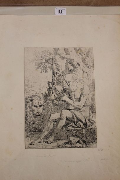 Laurent de LA HYRE Apollon et Coronis, planche de la Petite suite mythologique, vers...