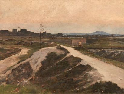 René BILLOTTE (1846-1914) Les fortifications
Huile sur toile, signée en bas vers...