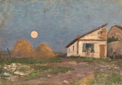 René BILLOTTE (1846-1914) Pleine lune
Huile sur toile.
38 x 55 cm