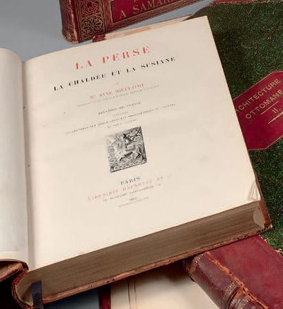 J. DIEULAFOY La Perse, la Chaldée et la Susiane, Paris, Hachette, 1887. Reliure en...