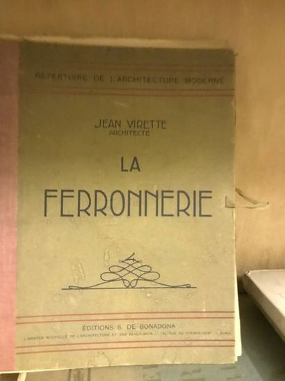 AUCUN ORDRE D'ACHAT 11644/193 Lot de volumes dont ''Ferronerie '' ''Hôtel Beauha...