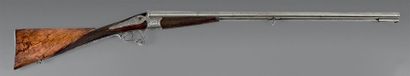 null Fusil de chasse à broche à système, deux coups, calibre 12, par Lejeune à Chaumont.
Canons...