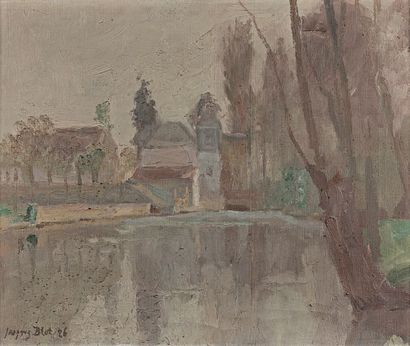 Jacques Emile BLOT (1885-1960) Moulin de Crosnes, 1926
Huile sur toile, signée et...