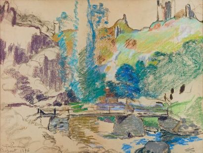 JEAN-BAPTISTE ARMAND GUILLAUMIN (1841-1927) Crozant, 1896
Pastel, signé, daté et...