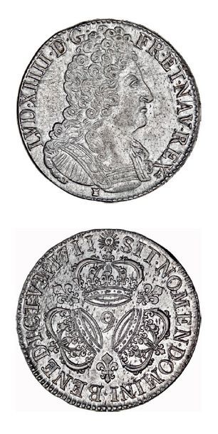 null LOUIS XIV (1643-1715)
Écu aux trois couronnes. 1711. Rennes.
D. 1568. TTB à...