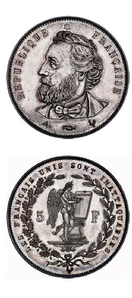 null DÉFENSE NATIONALE (1870-1871) 5 francs Gambetta (1838-1882). Sans date (1870).
G....