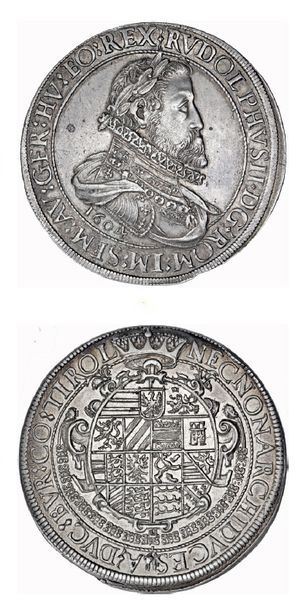 null AUTRICHE RODOLPHE II (1576-1612)
Double thaler. 1604. Dav. 3004. Rare. Supe...