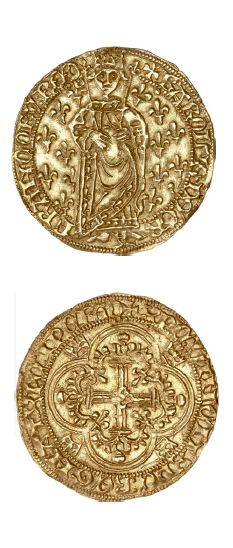 null CHARLES VII (1422-1461)
Royal d'or. Crémieu (Pt 1er).
D. 455.
Légères traces...