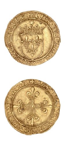 null LOUIS XII (1498-1514)
Écu d'or au soleil. Gênes (1507-1512).
D. 750. Rare. TTB...