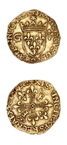 null FRANÇOIS Ier (1515-1547)
Écu d'or au soleil, 9e type.
D. 780. TTB.