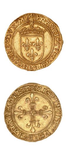 null FRANÇOIS Ier (1515-1547)
Écu d'or au soleil. Milan (1515-1516).
D. 957. Rare....