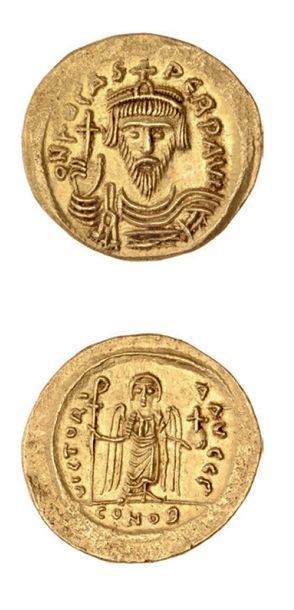 null PHOCAS (602-610)
Solidus. Constantinople off. 3. 4,48 g.
Son buste de face.
R/...