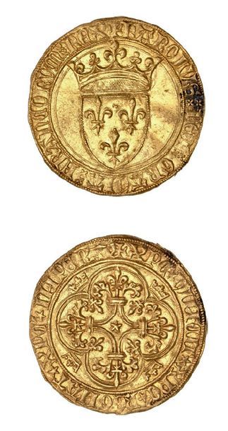 null CHARLES VI (1380-1422)
Écu d'or à la couronne. Dijon (Pt 13e).
D. 369. Superbe.
Ex-Trésor...