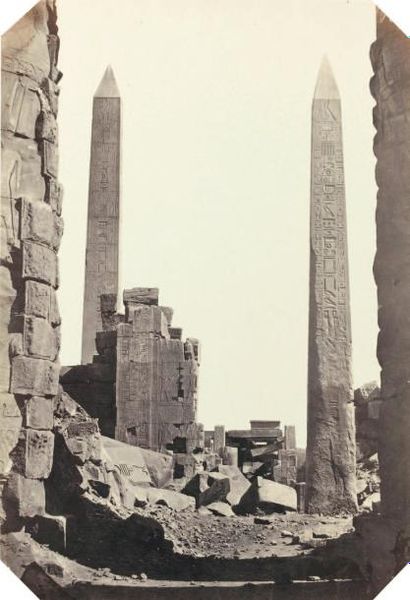 Aymard de BANVILLE (1837-1917) Obélisques de Karnak (Égypte), 1863-1864, tirage albuminé...