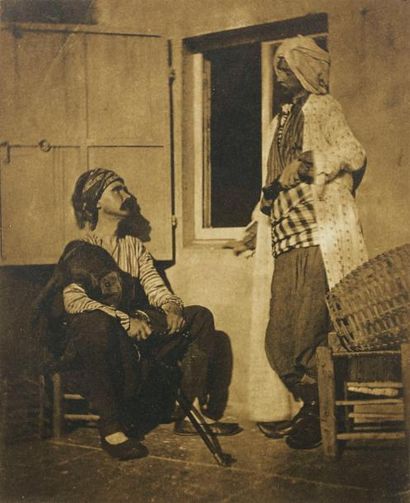 James ROBERTSON (1813-1888) Mise en scène orientaliste, Constantinople, avant novembre...