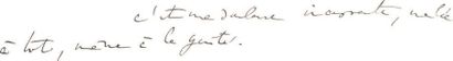 PROUST (Marcel) Lettre autographe signée «Marcel». [Versailles], «mercredi» [5 décembre...