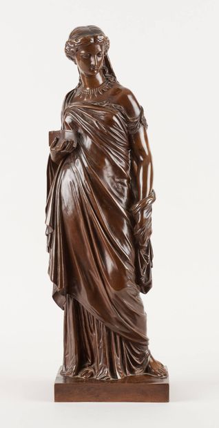 Ferdinand BARBEDIENNE École française (1810-1892) Brown patina bronze sculpture:... Gazette Drouot