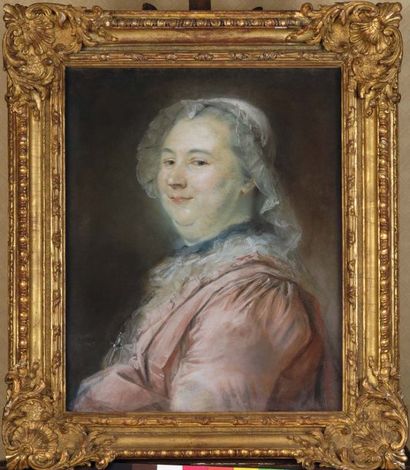 Jean-Baptiste PERRONEAU (Paris 1715 - Amsterdam 1783) Marie-Françoise de L'Épée Pastel...