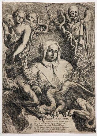 Antoine COYPEL PORTRAIT DE LA VOYSIN. (R.Dumesnil 13 IIIe et/ IV) 39,3 x 28 cm. Eau-...