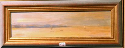 Georges Le MEILLEUR (1861-1945) La côte basque Deux huiles sur panneau, une signée...