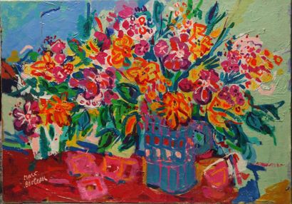 Marc BOUTEAU (1935) Le bouquet, 1973 Signé en bas à droite Huile sur toile 50x61...