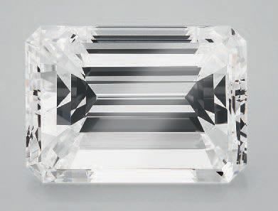 Diamant taillé en émeraude pesant 3,01 ct,...
