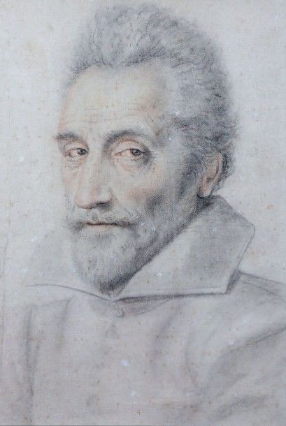 Nicolas LAGNEAU (vers 1590 - 1666) 
Portrait de François de Malherbe 
Deux crayons...