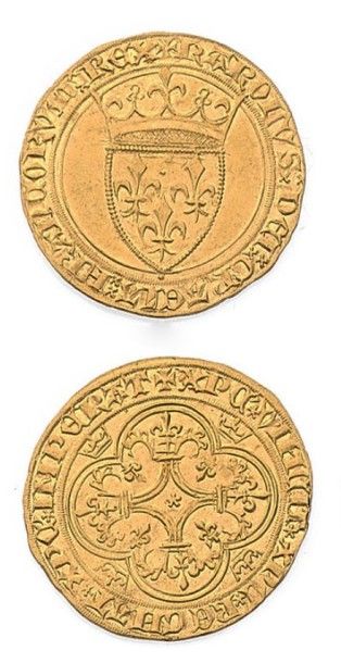 null CHARLES VI (1380-1422) Écu d'or.
D.369. Superbe.