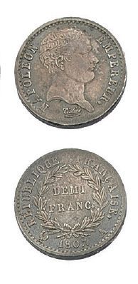 null PREMIER EMPIRE (1804-1814) Demi franc, tête de nègre. 1807. Paris.
G.397. TTB...